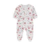 Grenouillère pour bébé fille Grenouillères Coton Léger Combinaisons avec Entrejambe Confortable Barboteuses Pieds Ouverture Pratique Doux et sans Produit Chimique Idéale Printemps Automne