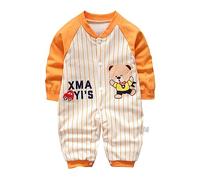 Grenouillère pour bébé garçon Grenouillères avec Ouverture Frontale Combinaisons Entrejambe Confortable Barboteuses Double Fermeture clai Mixte et Fille sans pieds en coton Organique du Nourrisson 4 A