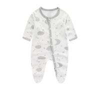 Grenouillère pour bébé garçon Grenouillères avec Ouverture Frontale Combinaisons Manches Longues Idéale Printemps et Automne Coupe ajustée sans pieds en coton Organique du Nourrisson 4 Ans