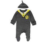 Grenouillere pour Bebe sous Licence Harry Potter avec Chapeau Poufsouffle pour Garcon ou Fille - Noir - 12 Mois