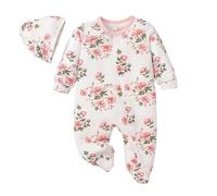 Grenouillère pour garçon - Confortable et élégante - Pour ramper et dormir - Port quotidien - 0-12 mois - Doux et respirant, Rose clair, 6-9 mois
