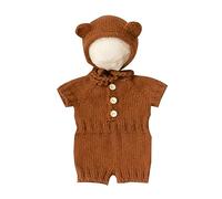 Grenouillère pour nouveau-né avec ensemble unique de vêtements d'ours - Vêtements charmants pour fascinants portraits de bébé - Accessoires de photographie pour nouveau-né