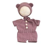 Grenouillère pour nouveau-né avec ensemble unique de vêtements d'ours - Vêtements charmants pour fascinants portraits de bébé - Accessoires de photographie pour nouveau-né