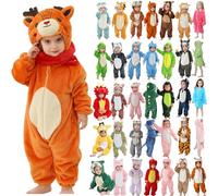 Grenouillères Bébé Hiver Fille Combinaison Pyjama Bébé, Flanelle Animaux Stitch Bébé Surpyjama à Capuche, Cute Enfant Garçon Fille Déguisement Pyjama One Piece Halloween Costume Pas Cher Combinaison