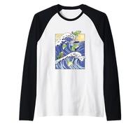 Grenouilles drôles Grande Vague Art Japonais Surf Japon Manche Raglan