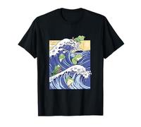 Grenouilles drôles Grande Vague Art Japonais Surf Japon T-Shirt