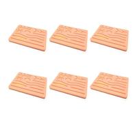 GREOHNMPAW 6X Skin Suture ModèLe Y Tampon D'EntraîNement pour Suture Traumatique Wound Silicone Suture Pad RéUtilisable Silicone Suture Practice Mat