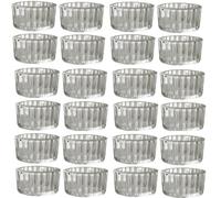 GREOHNMPAW Lot de 24 Bougeoirs Transparents en Verre pour Centre de Table, pour Mariage, Fête d'anniversaire, Maison