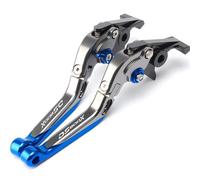 GREOINT Moto CNC Poignée Réglable Levier De Frein Leviers D'embrayage De Frein Pour Loncin Voge DS800X DS800X Rallye 2025 2026 Frein court réglable(1 set Titanium blue)