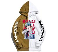 GREOPE Chainsaw-Man Anime Hoodie, Printed Streetwear, Mode Homme et Femme Sweatshirt Hoodie Sportswear C, Kaki+blanc, XS