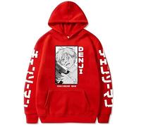 GREOPE Chainsaw-Man Hoodie, Homme et Femme Sweat-shirt Anime Hoodie Homme Cosplay Pullover B, Rouge, L