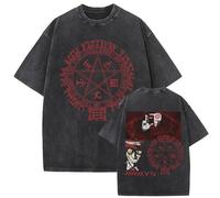 GREOPE Hell-Sing T-Shirt Homme Casual Anime Imprimé T-Shirt Unisexe Mode Casual Top Comic Dessin Animé Noir B, 01, M