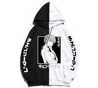 GREOPE Sweat à Capuche Chainsaw-Man Anime, Streetwear imprimé, Sweat à Capuche Tendance pour Hommes et Femmes, Vêtements de Sport 7-Black+White||x_l