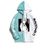 GREOPE Sweat à Capuche Chainsaw-Man Anime, Streetwear imprimé, Sweat à Capuche Tendance pour Hommes et Femmes, Vêtements de Sport 7-Light Green+White||l