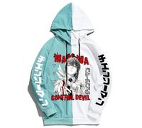 GREOPE Sweat à Capuche Chainsaw-Man Anime, Streetwear imprimé, Sweat à Capuche Tendance pour Hommes et Femmes, Vêtements de Sport 9-Light Green+White||XX_l