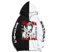GREOPE Sweat à Capuche Chainsaw-Man Anime, Streetwear imprimé, Sweat à Capuche Tendance pour Hommes et Femmes, Vêtements de Sport 9-Black+White||XX_l