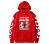 GREOPE Sweat à Capuche Chainsaw-Man, Sweat pour Hommes et Femmes, Sweat à Capuche Anime, Pull Cosplay pour Hommes C-Red||l