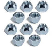 GREPSPUD Lot de 10 écrous de jante de remorque de 1/2 à 20, écrous de jante 509 à extrémité ouverte, écrou gland pour Dexter EZ Lube Remorque, Camper, RV, Boulons 1/2" Plaqué zinc