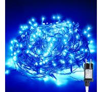 gresonic 100/200/300/400 Led Lichterkette Strombetrieben mit Stecker Außen und Innen (bleu, 400LED)
