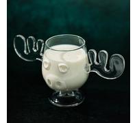 gresonic Generisch Verres de Noël en verre d'élan - Verres de Noël (2pcs)