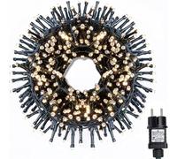 gresonic Guirlande Lumineuse Extra Blanc Chaud de 11m,300LED lumières-courant Déco pour intérieur extérieur jardin arbre de Noël mariage (300LED 11m)