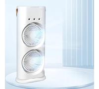 gresonic Mini ventilateur USB avec brumisateur - 3 en 1 : ventilateur personnel, refroidisseur d'air évaporatif et petit humidificateur, 3 vitesses réglables