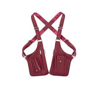 gresonic Sac Bandoulière Double Homme en Cuir Unisexe pour sous Les aisselles, Sac à bandoulière réglable avec Attraction magnétique Faible et Design Anti-vol Discret