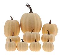 Gresorth 10pcs Artificiels Champagne Citrouilles Halloween Décoration Faux Peindre Citrouilles Set pour Porche Maison Parti Mariage Ferme Action de grâce