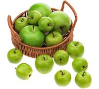 Gresorth 15 Pièces Artificiel Vert Pomme Décoration Faux Fruits Modèle Réalisme Simulation Légumes Ornement Anniversaire Parti Thanksgiving