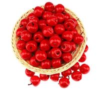 Gresorth 30pcs Artificiel Lifelike Mini Rouge Pomme Décor Faux Fruits Maison Fête Festival Décoration