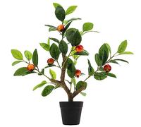 Gresorth 51cm Artificiels Grenade Arbres Faux Maison Vert Plante Fruits Décoration avec Plastique Grandes Réaliste Feuilles pour Accueil Tableau Bureau Jardin Intérieur