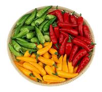 Gresorth 60pcs Artificiel Lifelike Mini Chi Poivre Décor Faux Légume Maison Fête Festival Décoration
