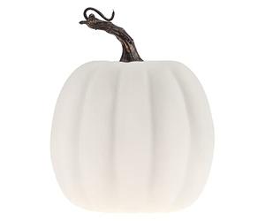 Gresorth Artificiels Réaliste Citrouilles Faux Grand Mousse Blanc Citrouille pour Halloween Action de grâce Automne Maison Parti Affichage - 1 PCS