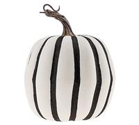 Gresorth Faux Noir Blanc Citrouille Faux Mousse Grand Citrouilles pour Deco Cas Action de grâce Halloween Cuisine Tableautop - 1 PCS