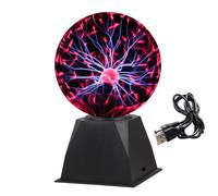 Gresus Lampe boule plasma magique de 17,8 cm - Sensible au toucher et au son - Lampe interactive alimentée par USB - Cadeau éducatif pour décorations/fêtes/chambre à coucher