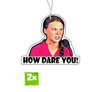 Greta Thunberg Lot de 2 désodorisants pour voiture, « How Dare You »