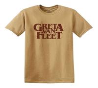 Greta Van Fleet T Shirt Band Logo Nouveau Officiel Homme Old Or Size L