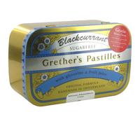 Grether's Pastilles Blackcurrant Avec Glycerine Et Jus De Fruit Sans Sucre Pastilles 440g