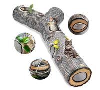 GRETMIX Tunnel pour chat, jouets à 3 voies, tunnels pour chat, labyrinthe pour chat, chiot, chaton et lapin à chasser et à jouer, tube pliable, facile à ranger des jouets pour chat, L59, motif arbre