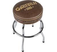 Gretsch Tabouret "1883", Idéal les joueurs et fans de Guitare, avec Logo Gretsch Jaune Mat, Rembourré en Mousse, 24", Marron
