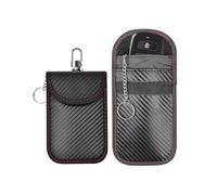 GRETY 2 Pochette Clé Voiture,Etui Anti RFID Signal Faraday Pochette Sac,Pochettes Blocage Signal, Protection Antivol Anti Piratage de Télécommande Véhicule , Taille Universelle 13cmx8cm