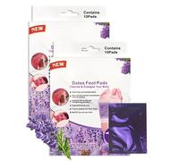 GRETY Patch Detox Pieds, Détox pour les Pieds, Lavande Detox Foot Patches, Détox pour les Pieds Patchs, Soulager la fatigue, améliorer le sommeil, 20pc