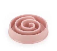 Greuisd Gamelle à alimentation lente pour chien, design en spirale d'escargot de 20,6 cm avec chiffon de nettoyage en microfibre, bol en plastique antidérapant pour les mangeurs rapides, facile à
