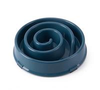 Greuisd Slow Feeder Gamelle pour chien - Design en spirale d'escargot de 20,6 cm avec chiffon de nettoyage en microfibre, bol en plastique antidérapant pour les mangeurs rapides, facile à nettoyer