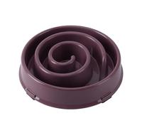 Greuisd Slow Feeder Gamelle pour chien - Design en spirale d'escargot de 20,6 cm avec chiffon de nettoyage en microfibre, bol en plastique antidérapant pour les mangeurs rapides, facile à nettoyer