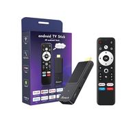 GREVA TV Stick Android 4K Ultra HD Streaming Appareil Dernier Android 14.0 TV Stick Box 2GB 16GB HDR/AV1/2.4G/5G WiFi/BT 5.0, 3D HD Smart Box Streaming Media Player avec Assistant Télécommande Vocale