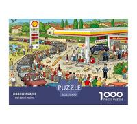 Grève des Stations-Essence françaises Puzzle en Bois Imperméable DIY Puzzles De 1000 Pièces pour Adultes Cadeaux Coloré De Décoration pour La Maison