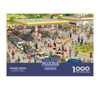 Grève des Stations-Essence françaises Puzzle en Bois Imperméable DIY Puzzles De 1000 Pièces pour Adultes Amusant Jeux Éducatifs