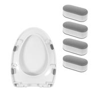 Grevosea Lot de 4 coussinets pour siège de toilette, adhésif puissant, ajustement universel, réduit le bruit, idéal pour l'utilisation d'un bidet