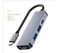 (Grey 4 in 1)Hub USB C vers 4K HDMI,station de chargement SD TF USB 3.0 2.0 Type C pour MacBook iPad Pro Samsung S21 Dex TV projecteur souris